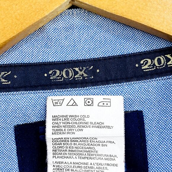 Wrangler Twenty X Men's Shirt Size XL Blue Red Plaid Button Down Casual Western - Picture 6 of 10